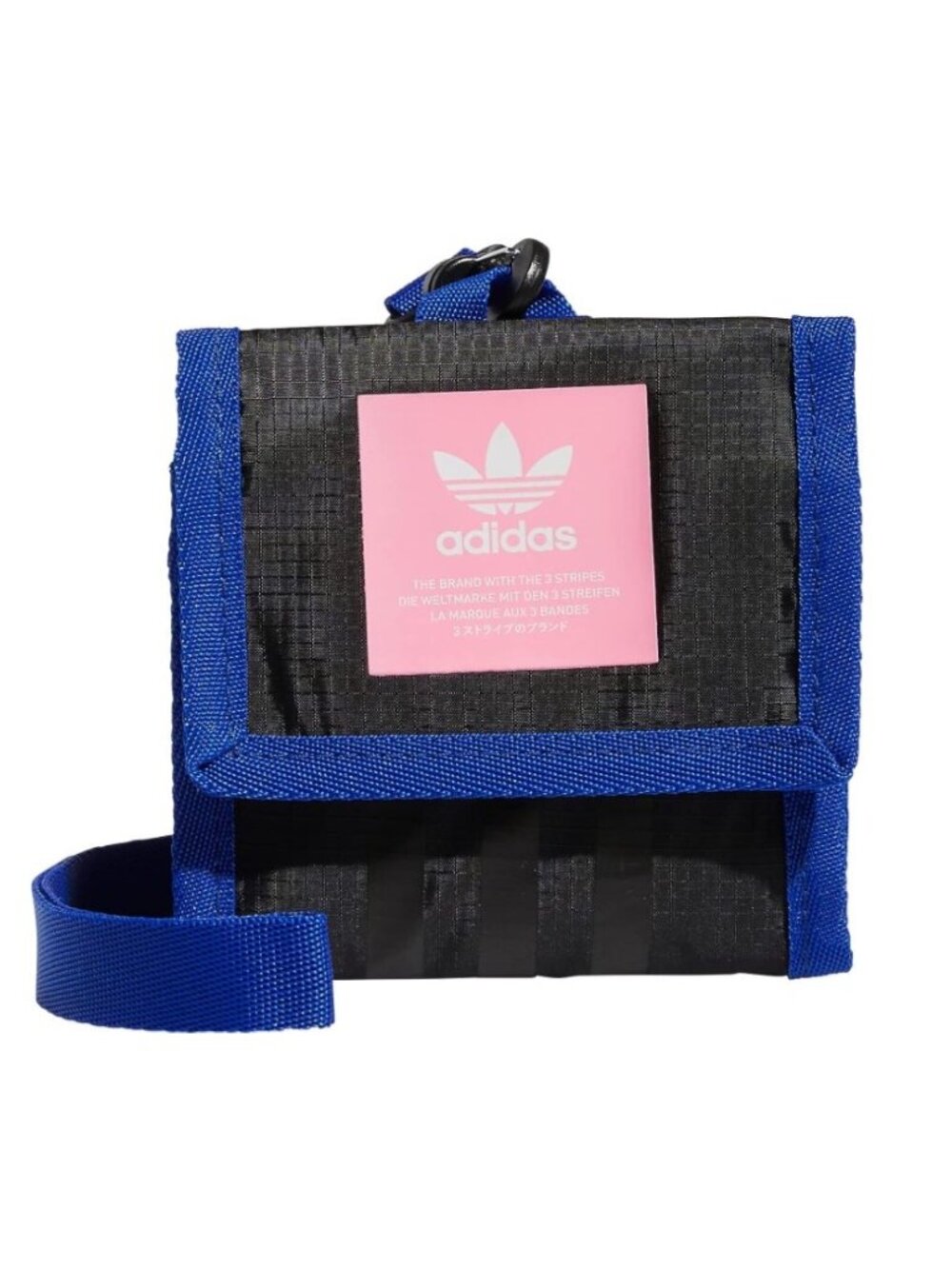 Adidas Originals Neck Pouch – Black/Blue Festival Crossbody Wallet